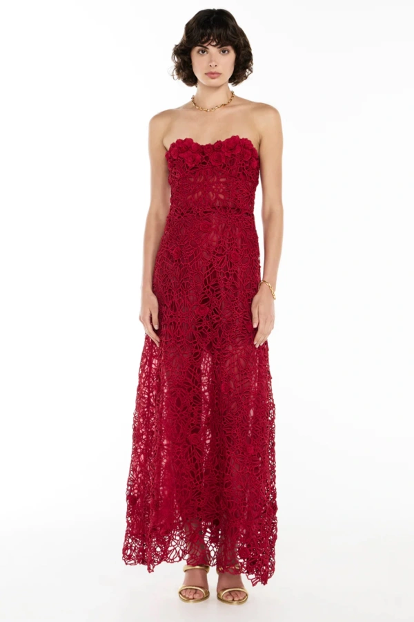 Rent Ruby Red Tea Ceremony Maxi Dress - Manning Cartell | HURR