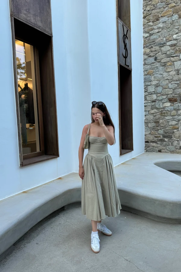 samaria taupe corset sun dress House of Cb Dress Samaria