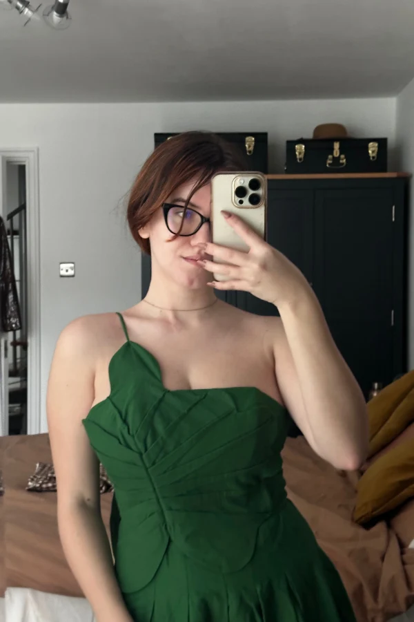 Rent Green One Shoulder Lea Mini Dress - Farm Rio | HURR