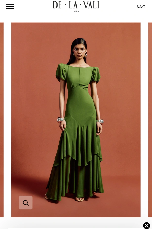 Rent De la vali anetta maxi gown forest green - De La Vali | HURR