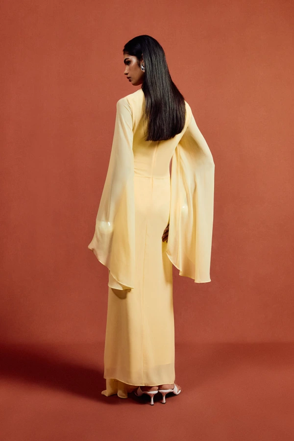 de la vali exclusive hausos chiffon maxi dress De La Vali Hausos Chiffon Maxi Dress by De La Vali