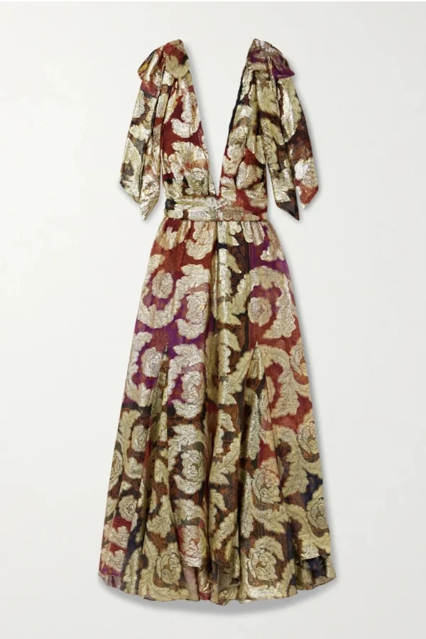 Rent Jacquard Lurex Sleeveless Maxi Dress - Farm Rio | HURR