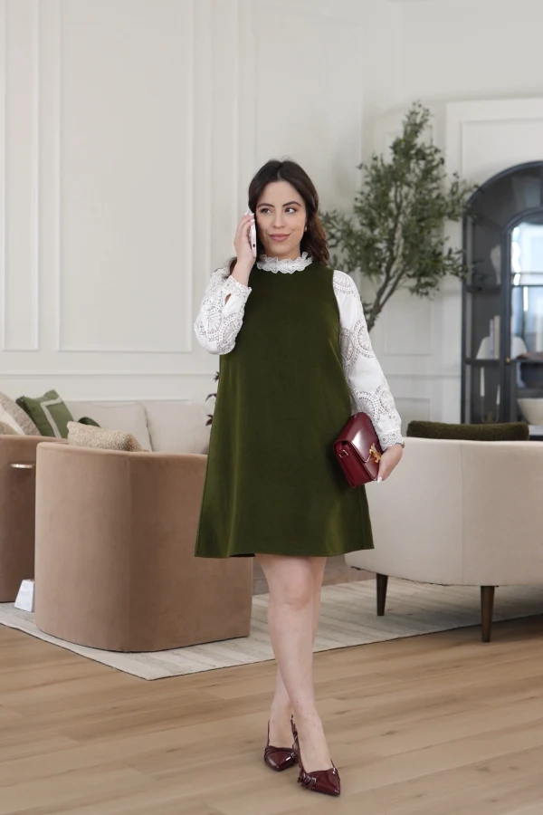 sezane nicia dress green Rent - pastel yellow dress