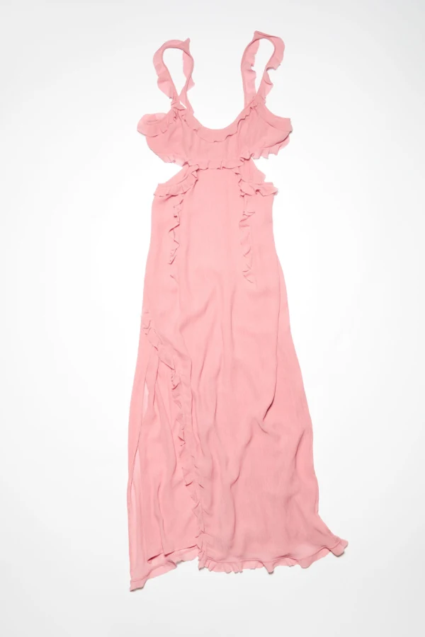 Rent Ruffle slip dress - Rose pink - Acne Studios | HURR
