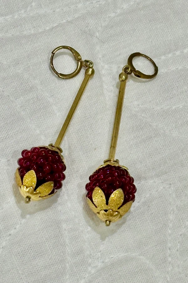 Red drop earrings main image 0