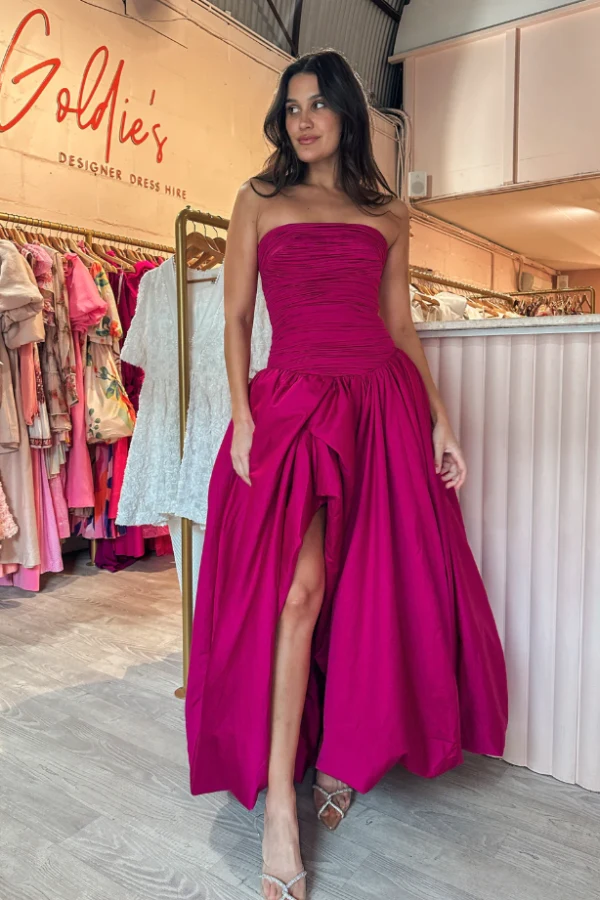 aje pink bubble hem dress Violette Bubble Hem Mini Dress-PINK BOLDY BLOOMING / 10