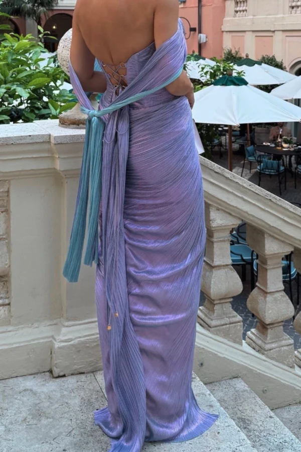strapless open back dress Gothic Purple and Black Strapless Wedding Dress CONSTANCE – ieie