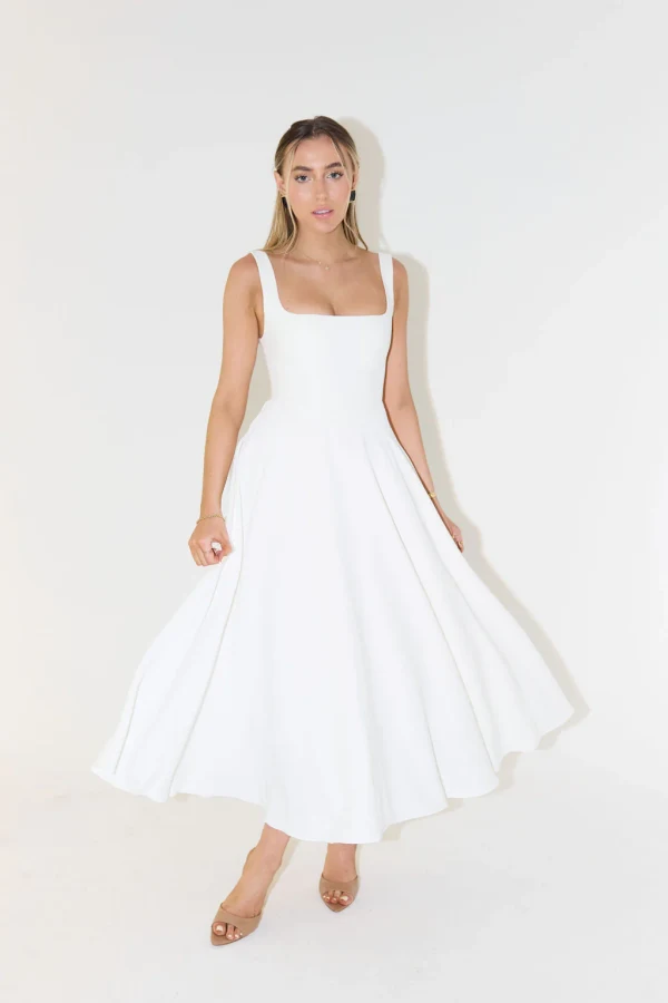 Rent The Ultimate Muse High Waist Square Neck Midi Dress - Odd Muse | HURR
