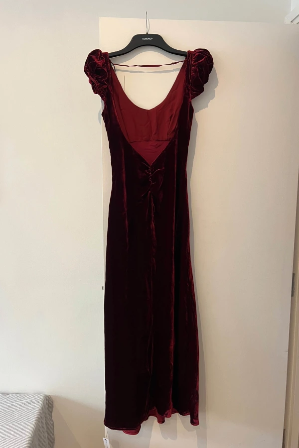 shein burgundy formal dress SHEIN SXY    
