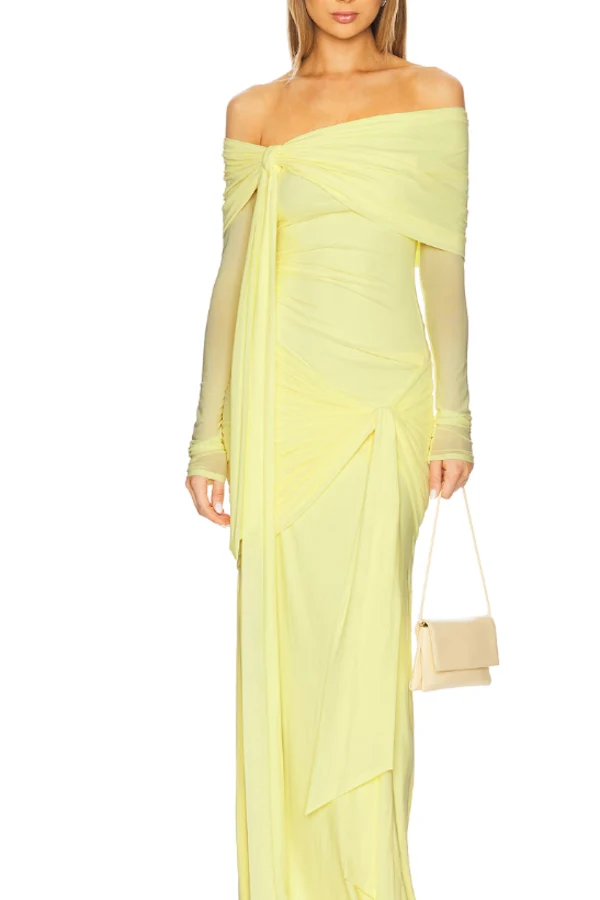 Rent Heloise Gown in Yellow - Deme by Gabriella | HURR
