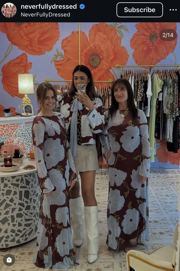 Rent Burgundy & Blue Poppy Aria Dress - Never Fully Dressed | HURR