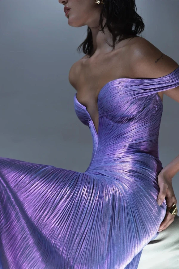 kookai white strapless dress Belle – House of Hire Color:Dark-Navy evening party gowns fluid Opal fabrication Holly - Modest Wedding