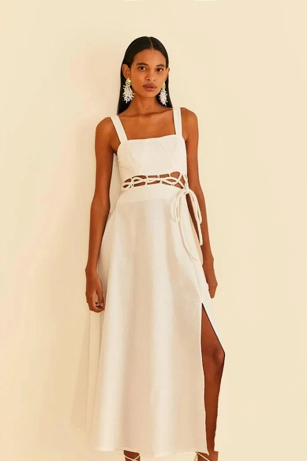 Rent Farm Rio Rope Detail Cut Out Maxi Dress - Farm Rio | HURR