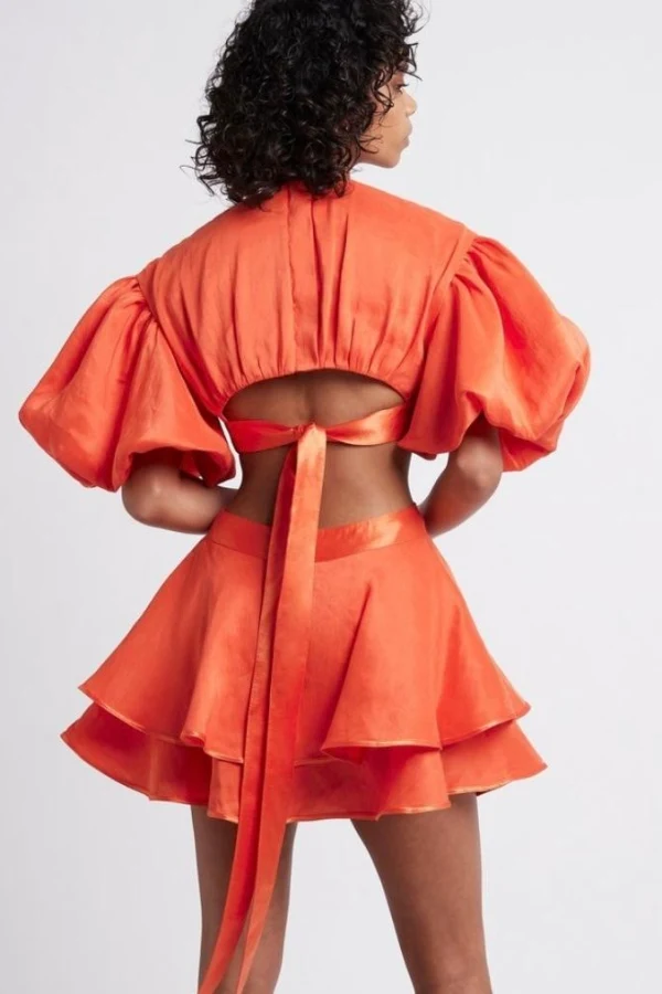 aje gracious cut out dress Rent Cut-Out - Aje Bump Fit for Brunch: Silk Satin Colors:Blush Pink 610 Ladies Dress Midi dress