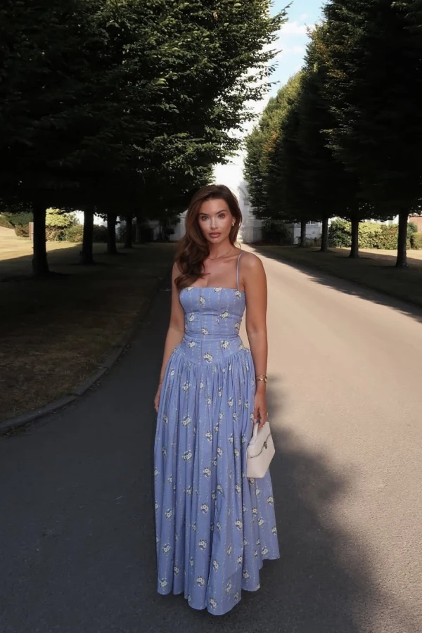 house of cb ella sky blue dress Ava Presley 26314 Baby Blue Corset A-Line Mini Dress