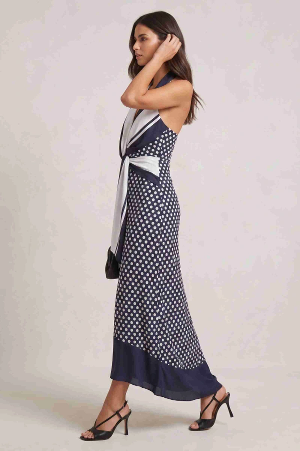 reiss amelia striped polka dot halter maxi dress Rent - Blush Pink Homecoming Dress