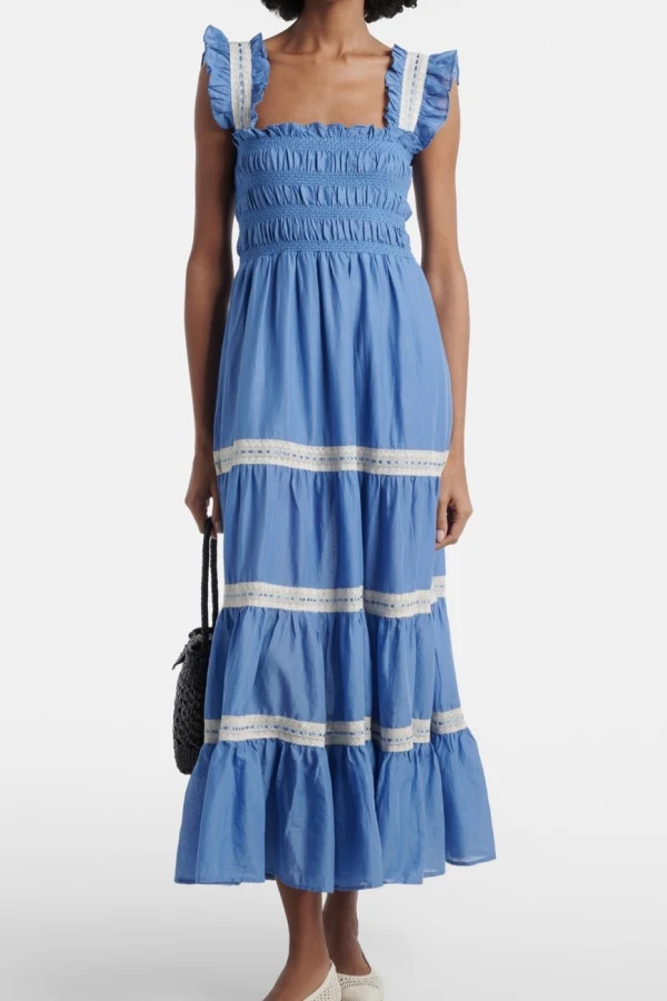 Rent Aubrie blue Rixo dress - RIXO | HURR