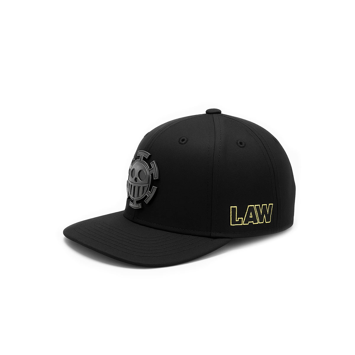 One Piece Gorra ajustable snapback emblema de Luffy calavera pirata negro