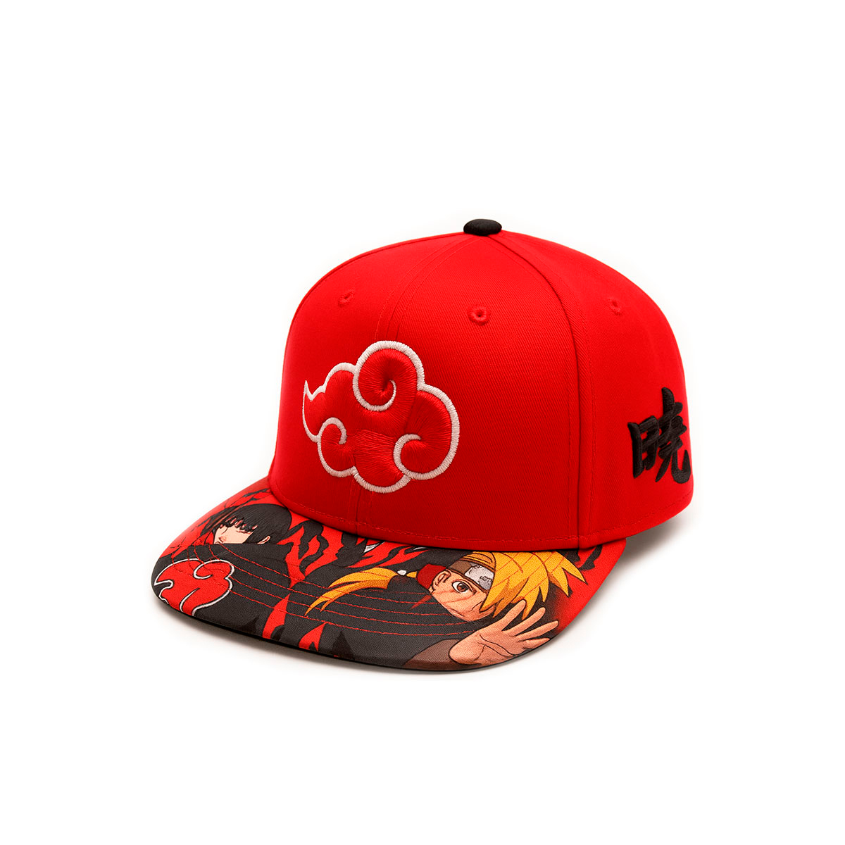 thumbnail image 1 of NARUTO Gorra snapback Akatsuki nube roja visera plana modelo Nube ajustable, 1 of 5