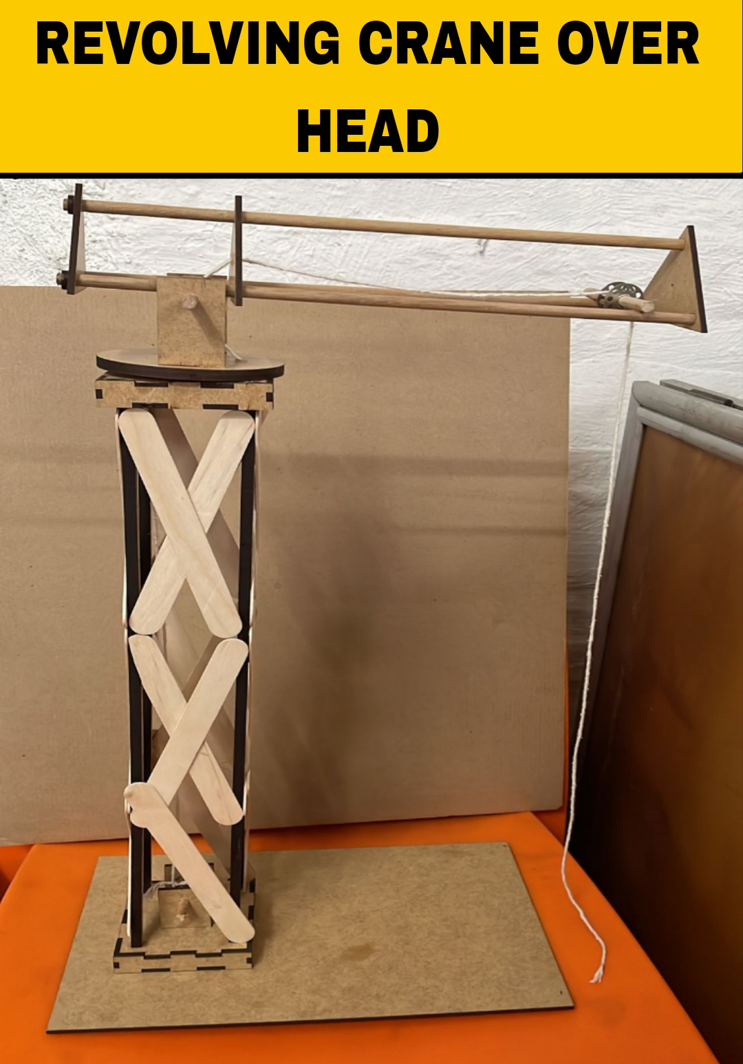 School Project Revolving Crane Over Head