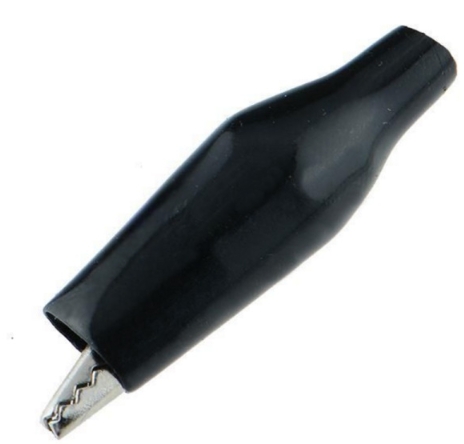 Battery Clip 5 Amp Black Crocodile Clip