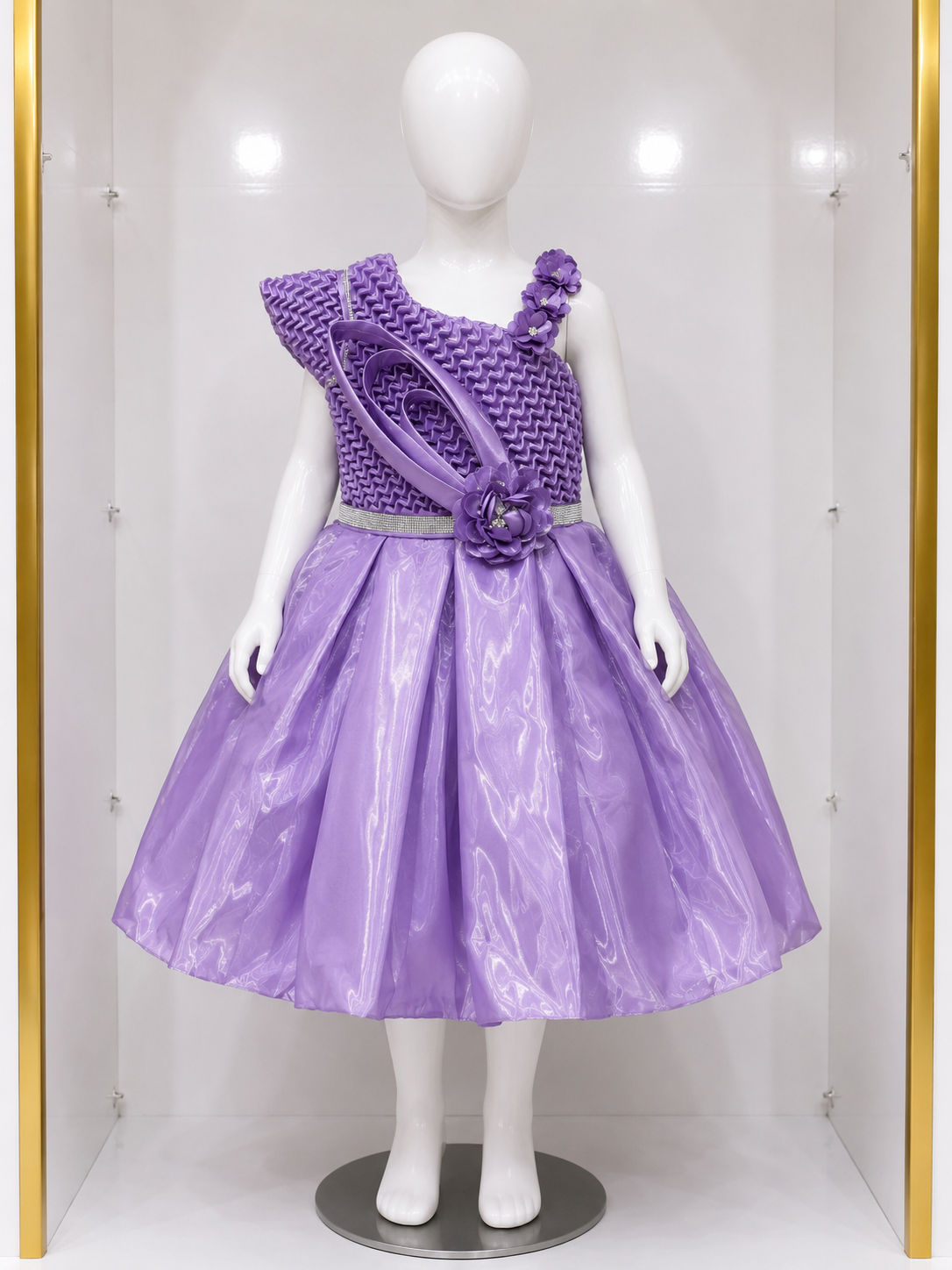 LAVENDER LUX ONE-SHOULDER PARTY DRESS