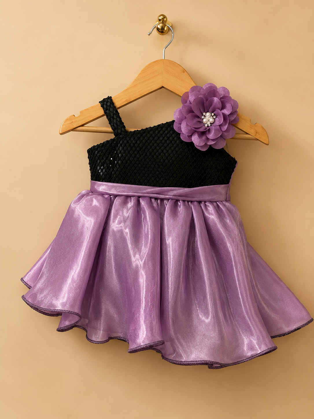 LAVENDER ONE-SHOULDER PARTY DRESS