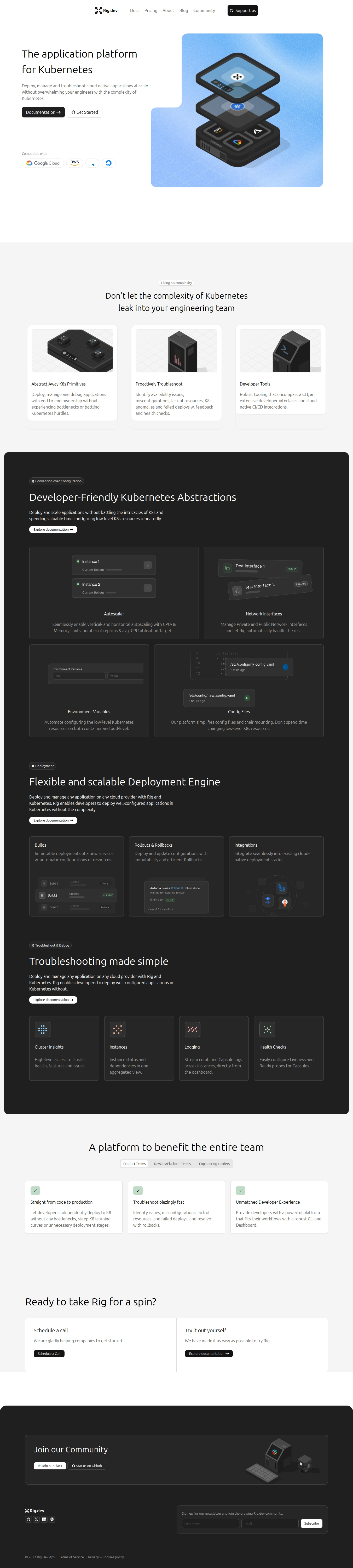 Rig.dev landing page
