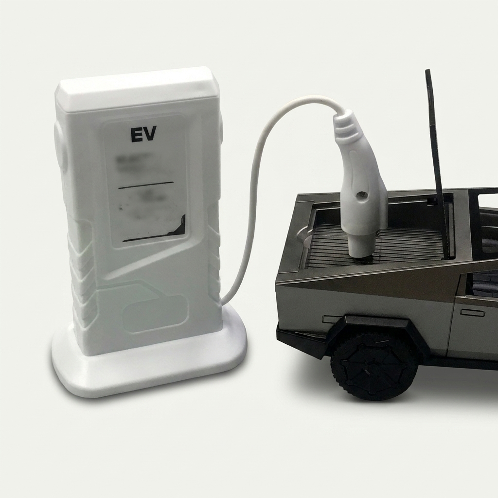 1:24 Scale Tesla Cybertruck Alloy Toy Car with EV Charging Station product image 2