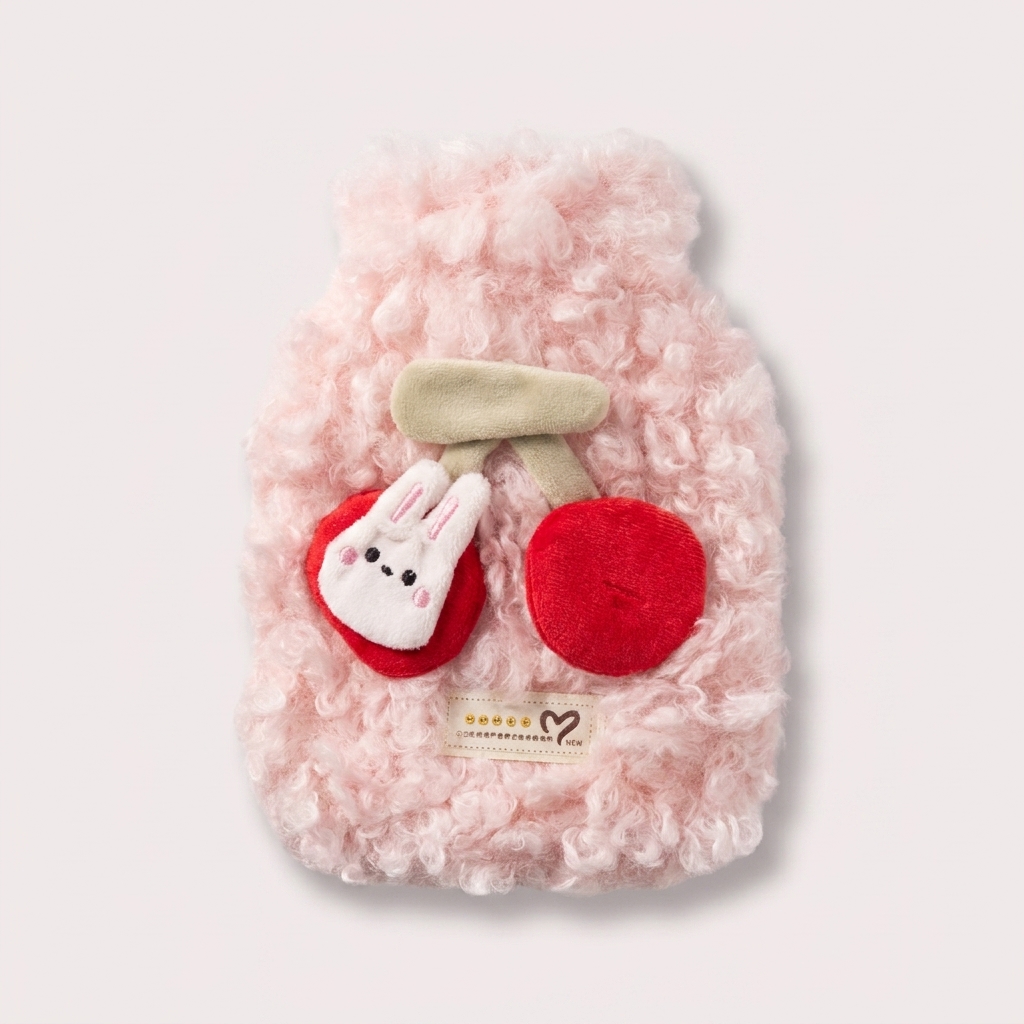 Cute Plush Hot Water Bottle with Cartoon Fluffy Cover product image 3