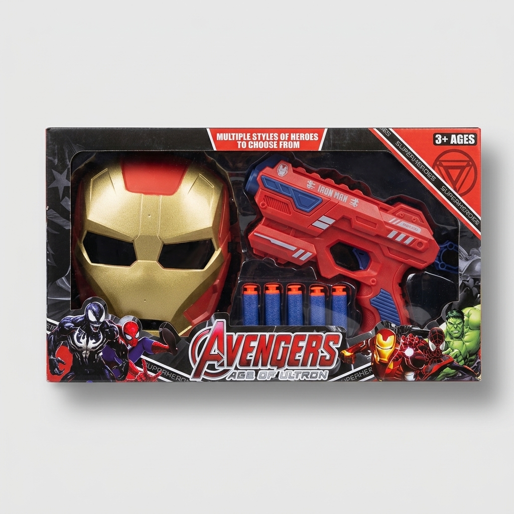 Avengers Age of Ultron Iron Man Mask and Dart Blaster Toy Set