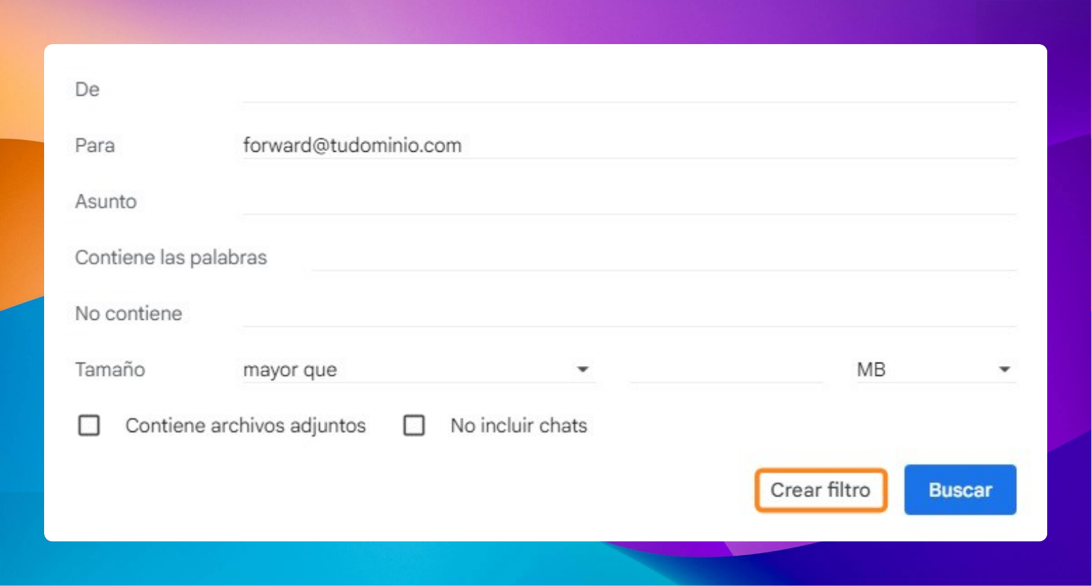 Configurar filtro para tag