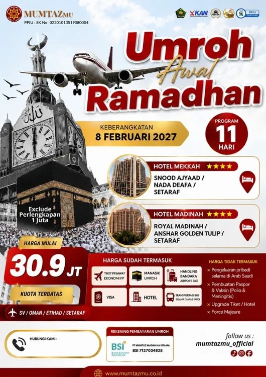 Umroh Awal Ramadhan 2027