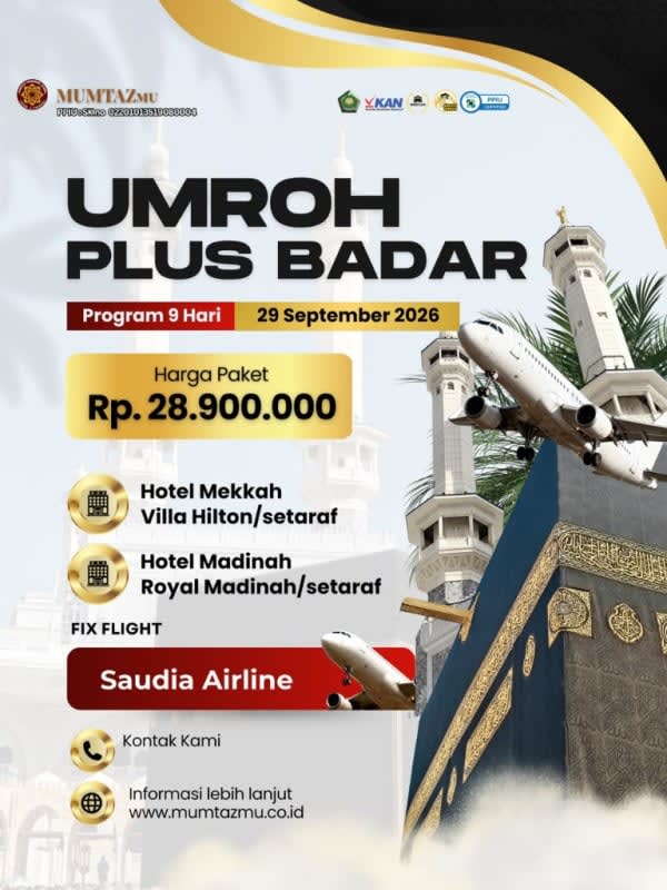 Umroh Plus Badar 9 Hari