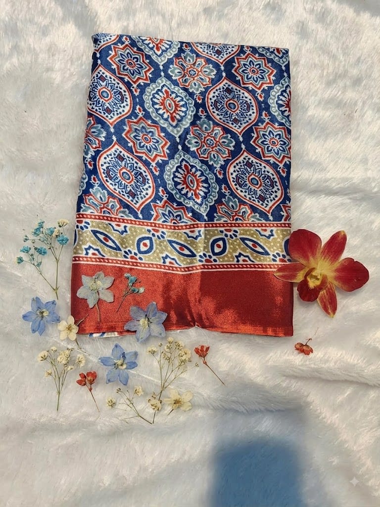 Ajrak Saree