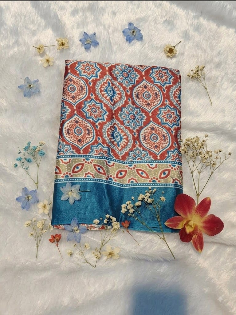 Ajrak Saree