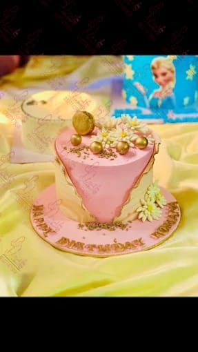 Mini Heart Shaped Pink Birthday Cake Islamabad