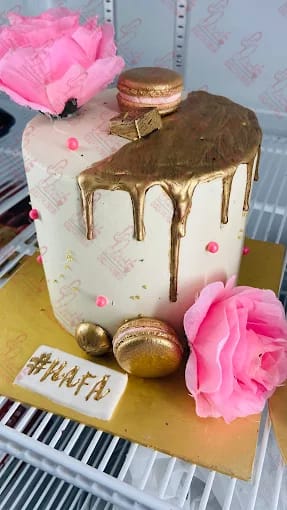 White Gold Drip Birthday Cake Rawalpindi