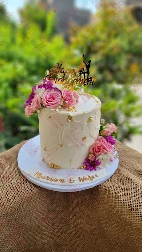 Two Tier Buttercream Elegant Cake Rawalpindi