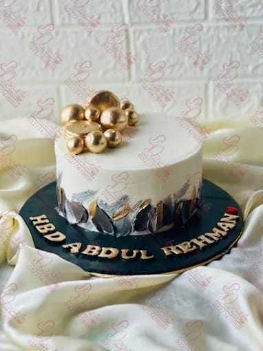Emerald Gold Layered Birthday Cake Rawalpindi