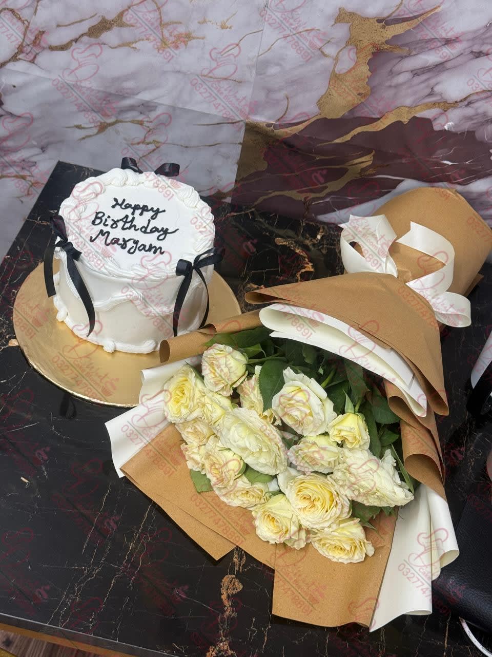 Birthday Gift Set Cake and Bouquet Faisalabad