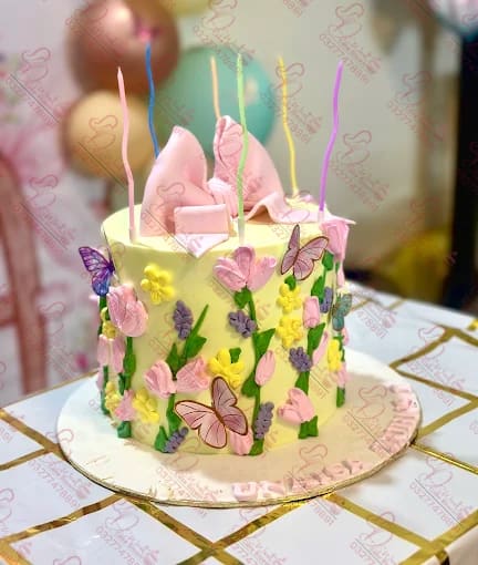 Butterfly Floral Birthday Cake Rawalpindi