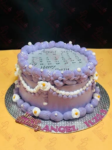 Purple Fire Calendar Birthday Cake Rawalpindi