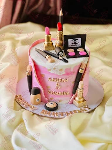 Makeup Theme Female Birthday Cake Rawalpindi