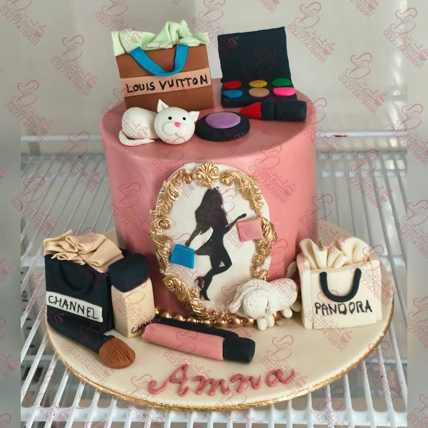 Luxury Makeup Themed Women Cake Islamabad