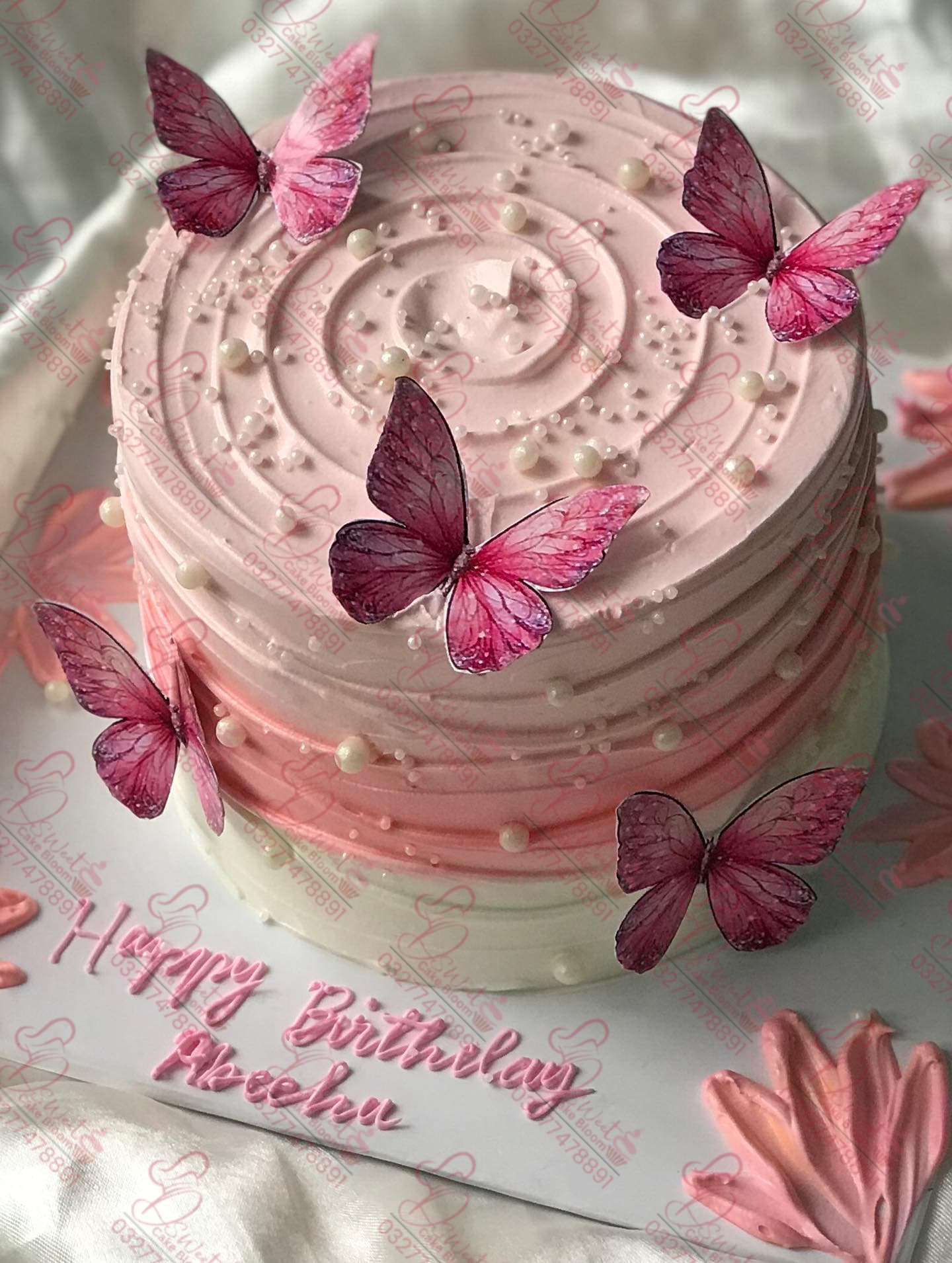 Butterfly Themed Birthday Cake for Women Islamabad