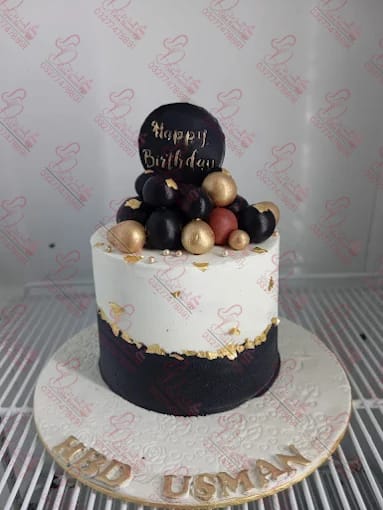 Black White Gold Eid Theme Cake Rawalpindi