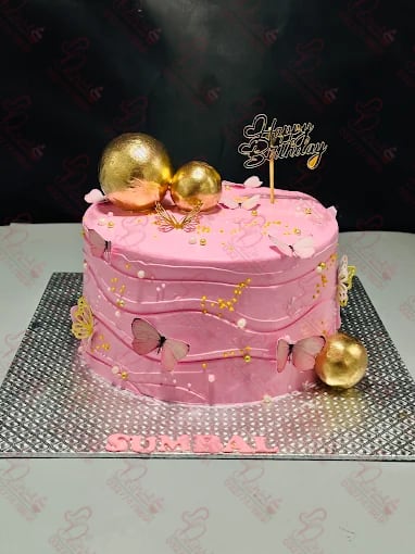 Pink Gold Custom Eid Cake Rawalpindi