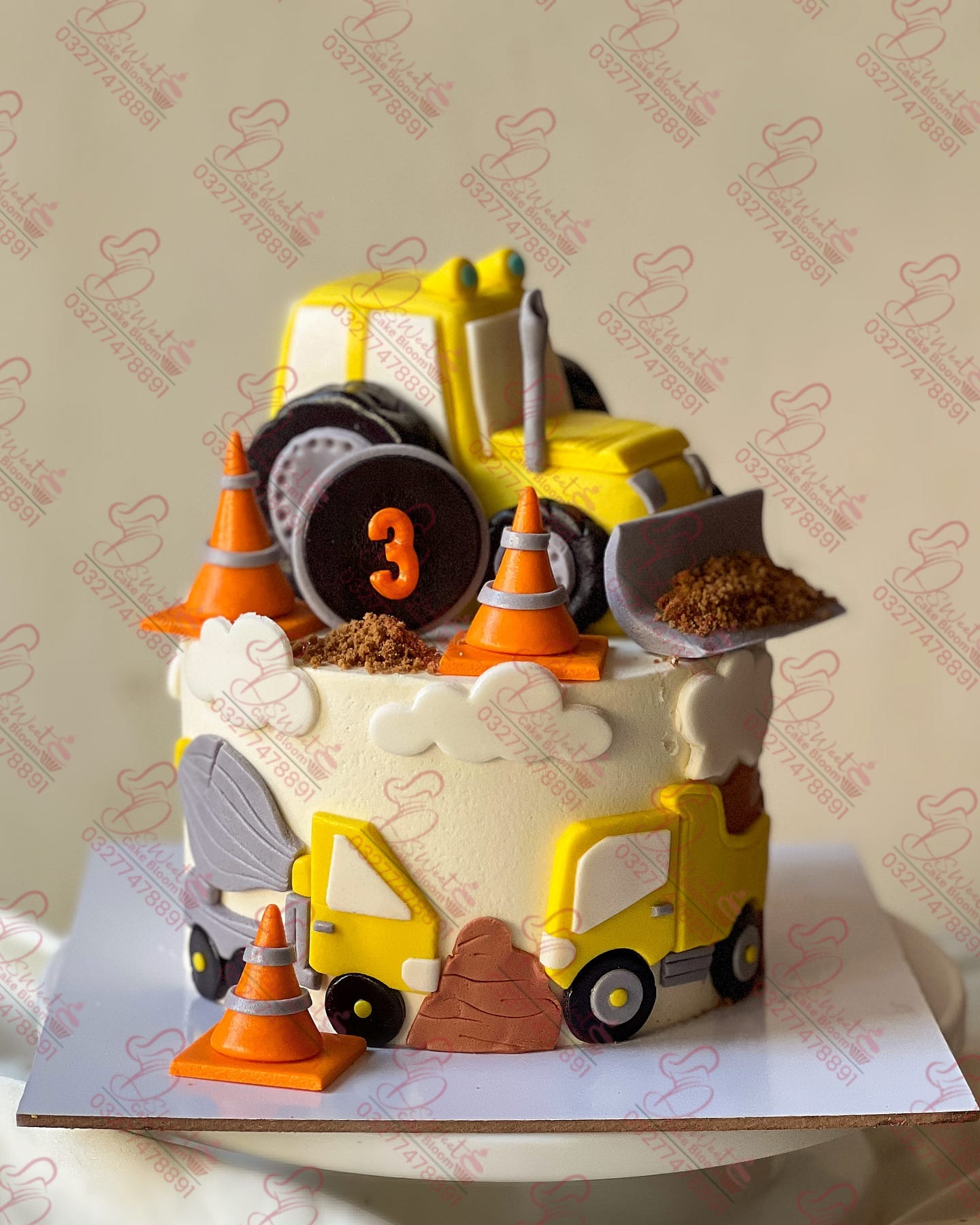 Construction Themed Birthday Cake in Faisalabad