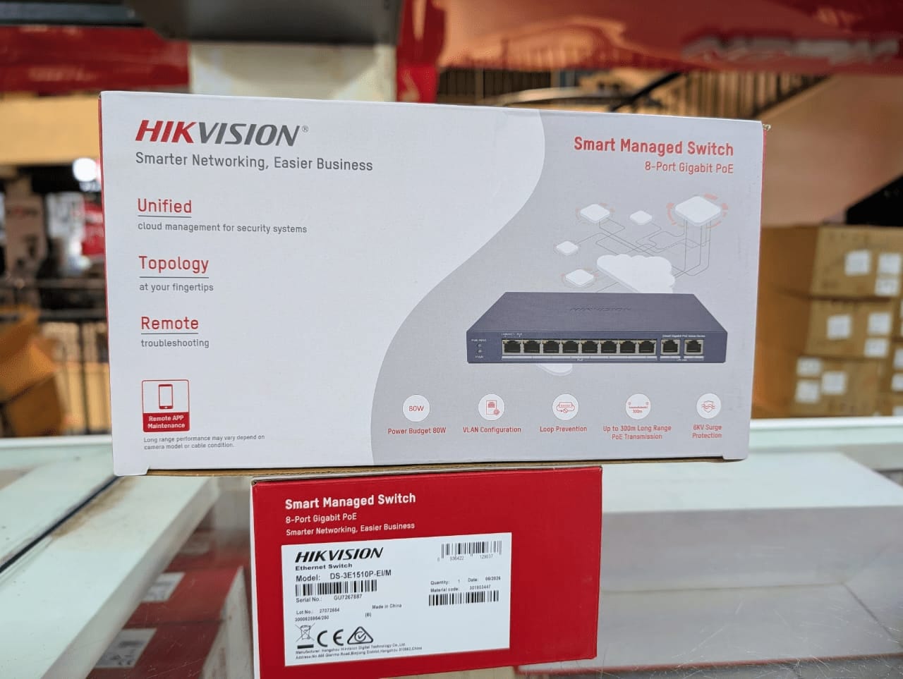 Hikvision DS-3E1510P-EI/M 8-Port Gigabit PoE Smart Managed Switch, photo 1 of 3